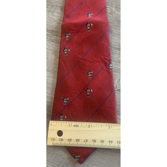 VTG RARE Harrods Disney Collection Mickey Mouse 100% Silk Tie 56"X3.25" England - Picture 4 of 4